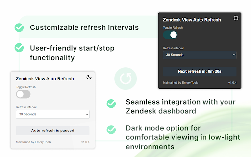 Zendesk View Auto Refresh from Chrome web store to be run with OffiDocs Chromium online Zendesk View Auto Refresh from Chrome web store to be run with OffiDocs Chromium online