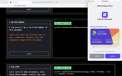 zkID Wallet from Chrome web store to be run with OffiDocs Chromium online zkID Wallet from Chrome web store to be run with OffiDocs Chromium online