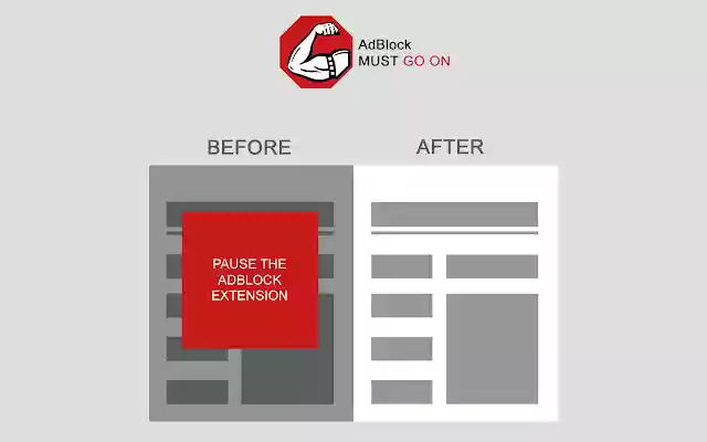 Adblock Must Go On from Chrome web store to be run with OffiDocs Chromium online Adblock Must Go On from Chrome web store to be run with OffiDocs Chromium online