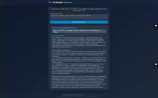 AI Model Advisor from Chrome web store to be run with OffiDocs Chromium online AI Model Advisor from Chrome web store to be run with OffiDocs Chromium online