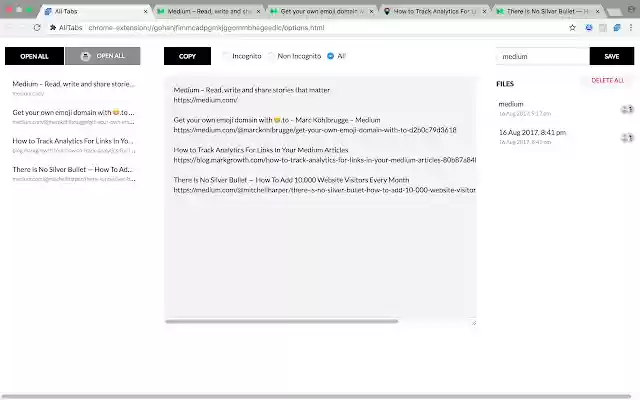 Alltabs from Chrome web store to be run with OffiDocs Chromium online Alltabs from Chrome web store to be run with OffiDocs Chromium online