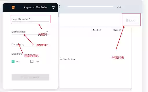 Amazon Keyword for Seller from Chrome web store to be run with OffiDocs Chromium online Amazon Keyword for Seller from Chrome web store to be run with OffiDocs Chromium online