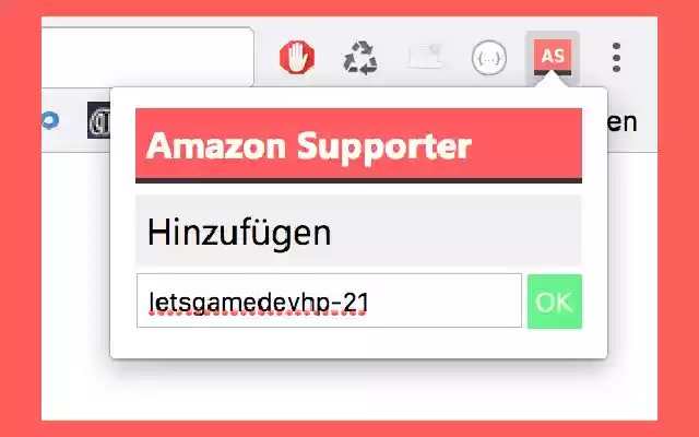 Amazon Supporter Einfach unterstützen! from Chrome web store to be run with OffiDocs Chromium online Amazon Supporter Einfach unterstützen! from Chrome web store to be run with OffiDocs Chromium online