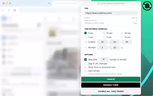 Auto Page Reloader from Chrome web store to be run with OffiDocs Chromium online Auto Page Reloader from Chrome web store to be run with OffiDocs Chromium online