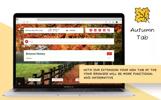 Autumn Tab from Chrome web store to be run with OffiDocs Chromium online Autumn Tab from Chrome web store to be run with OffiDocs Chromium online