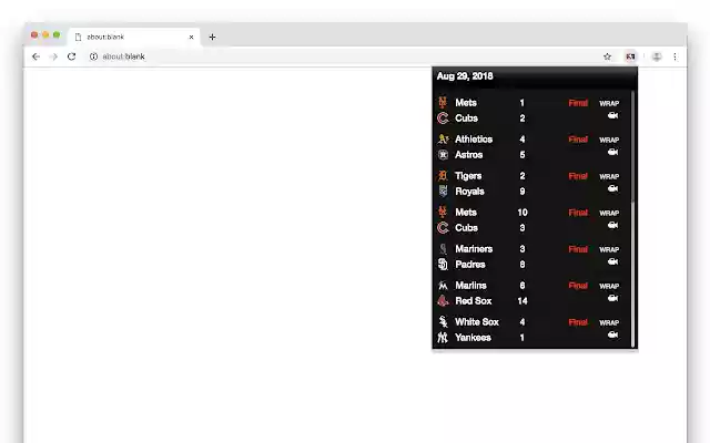 BaseBall Scoreboard from Chrome web store to be run with OffiDocs Chromium online BaseBall Scoreboard from Chrome web store to be run with OffiDocs Chromium online