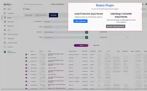 Bolero Historiek Export from Chrome web store to be run with OffiDocs Chromium online Bolero Historiek Export from Chrome web store to be run with OffiDocs Chromium online