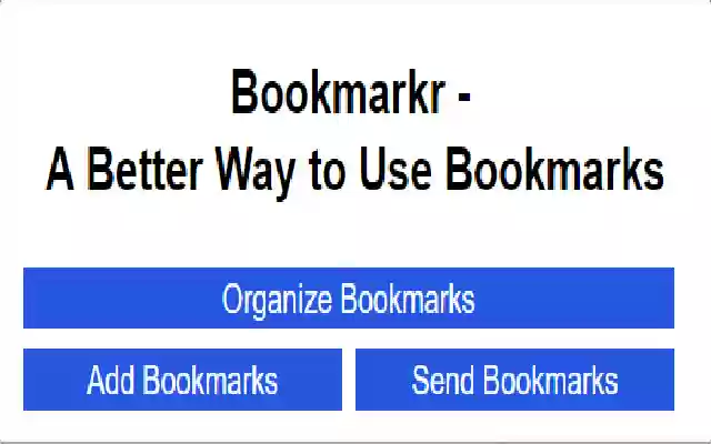 Bookmarkr from Chrome web store to be run with OffiDocs Chromium online Bookmarkr from Chrome web store to be run with OffiDocs Chromium online