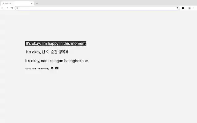 BTS Random Lyrics from Chrome web store to be run with OffiDocs Chromium online BTS Random Lyrics from Chrome web store to be run with OffiDocs Chromium online