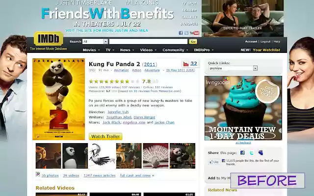 Clean IMDb from Chrome web store to be run with OffiDocs Chromium online Clean IMDb from Chrome web store to be run with OffiDocs Chromium online