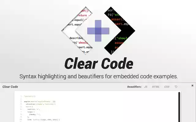 Clear Code from Chrome web store to be run with OffiDocs Chromium online Clear Code from Chrome web store to be run with OffiDocs Chromium online