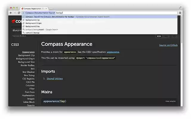 Compass Documentation Search from Chrome web store to be run with OffiDocs Chromium online Compass Documentation Search from Chrome web store to be run with OffiDocs Chromium online