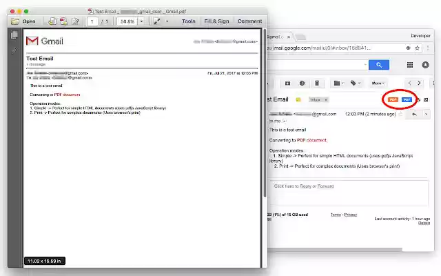 Convert Gmail™ to PDF (locally) from Chrome web store to be run with OffiDocs Chromium online Convert Gmail™ to PDF (locally) from Chrome web store to be run with OffiDocs Chromium online