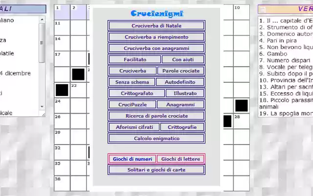 Crucienigmi.it from Chrome web store to be run with OffiDocs Chromium online Crucienigmi.it from Chrome web store to be run with OffiDocs Chromium online