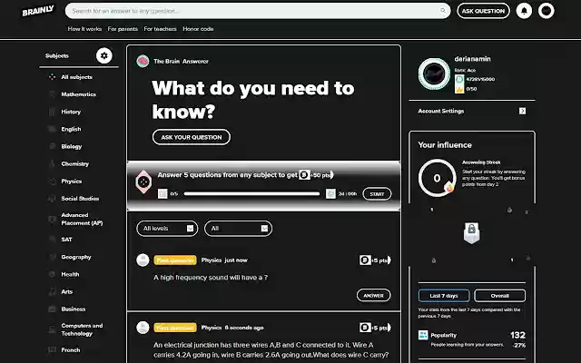 DarklightBrainly from Chrome web store to be run with OffiDocs Chromium online DarklightBrainly from Chrome web store to be run with OffiDocs Chromium online