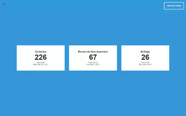 Day Counter New Tab Page from Chrome web store to be run with OffiDocs Chromium online Day Counter New Tab Page from Chrome web store to be run with OffiDocs Chromium online