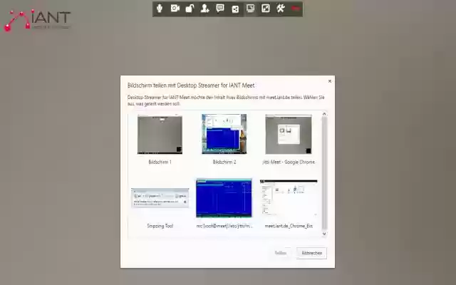 Desktop Streamer for IANT Meet from Chrome web store to be run with OffiDocs Chromium online Desktop Streamer for IANT Meet from Chrome web store to be run with OffiDocs Chromium online