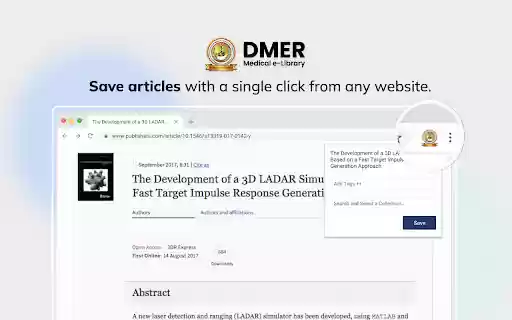 DMER Medical e Library from Chrome web store to be run with OffiDocs Chromium online DMER Medical e Library from Chrome web store to be run with OffiDocs Chromium online