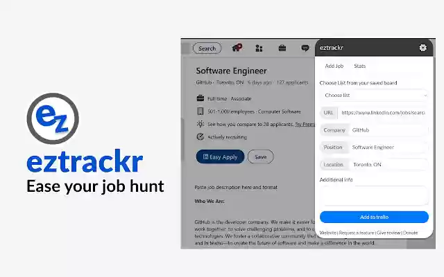 Eztrackr from Chrome web store to be run with OffiDocs Chromium online Eztrackr from Chrome web store to be run with OffiDocs Chromium online
