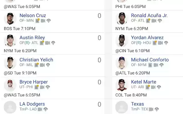 Fantrax Baseball Gameday Extension from Chrome web store to be run with OffiDocs Chromium online Fantrax Baseball Gameday Extension from Chrome web store to be run with OffiDocs Chromium online