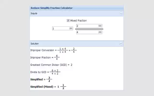 Fraction Calculator from Chrome web store to be run with OffiDocs Chromium online Fraction Calculator from Chrome web store to be run with OffiDocs Chromium online