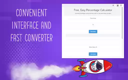 Free, Easy Percentage Calculator from Chrome web store to be run with OffiDocs Chromium online Free, Easy Percentage Calculator from Chrome web store to be run with OffiDocs Chromium online