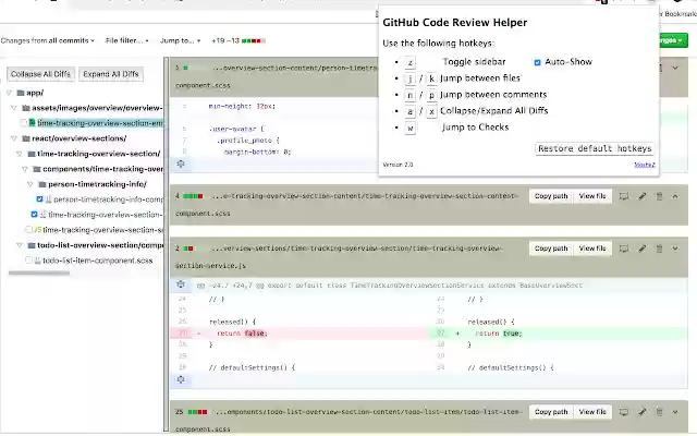 GitHub Code Review Helper from Chrome web store to be run with OffiDocs Chromium online GitHub Code Review Helper from Chrome web store to be run with OffiDocs Chromium online