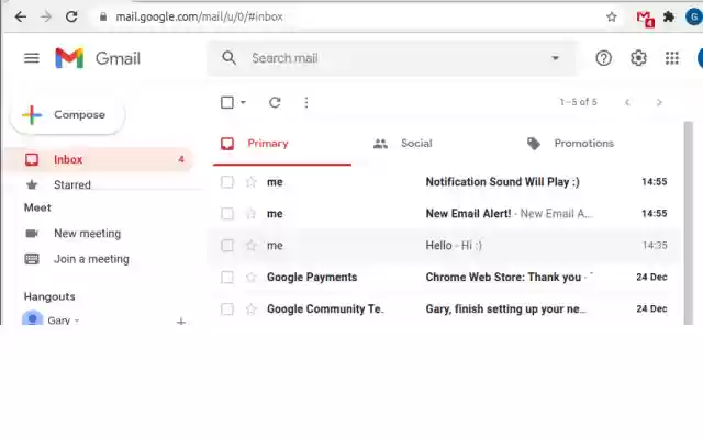 Google Mail Notification Sound from Chrome web store to be run with OffiDocs Chromium online Google Mail Notification Sound from Chrome web store to be run with OffiDocs Chromium online