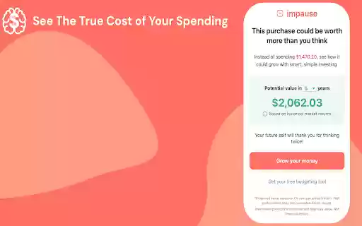 impause: Turn Impulse Buys into Investments from Chrome web store to be run with OffiDocs Chromium online impause: Turn Impulse Buys into Investments from Chrome web store to be run with OffiDocs Chromium online