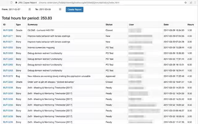 JIRA Capex Report from Chrome web store to be run with OffiDocs Chromium online JIRA Capex Report from Chrome web store to be run with OffiDocs Chromium online
