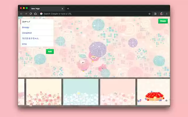 Kabegami New Page from Chrome web store to be run with OffiDocs Chromium online Kabegami New Page from Chrome web store to be run with OffiDocs Chromium online