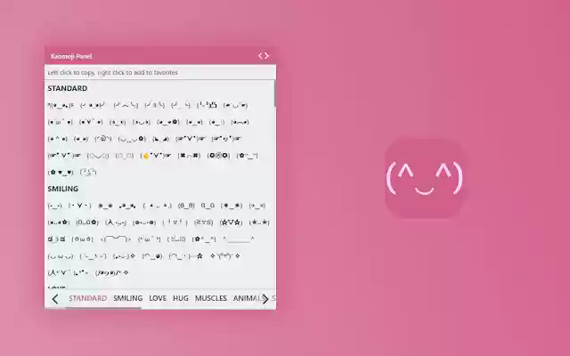 Kaomoji Picker from Chrome web store to be run with OffiDocs Chromium online Kaomoji Picker from Chrome web store to be run with OffiDocs Chromium online