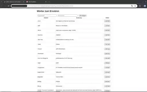 Mauerstrassen Wetten Wort Ersetzer from Chrome web store to be run with OffiDocs Chromium online Mauerstrassen Wetten Wort Ersetzer from Chrome web store to be run with OffiDocs Chromium online