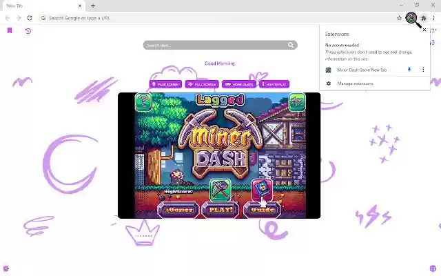 Miner Dash Game New Tab from Chrome web store to be run with OffiDocs Chromium online Miner Dash Game New Tab from Chrome web store to be run with OffiDocs Chromium online