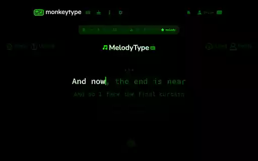 MonkeyType X MelodyType from Chrome web store to be run with OffiDocs Chromium online MonkeyType X MelodyType from Chrome web store to be run with OffiDocs Chromium online