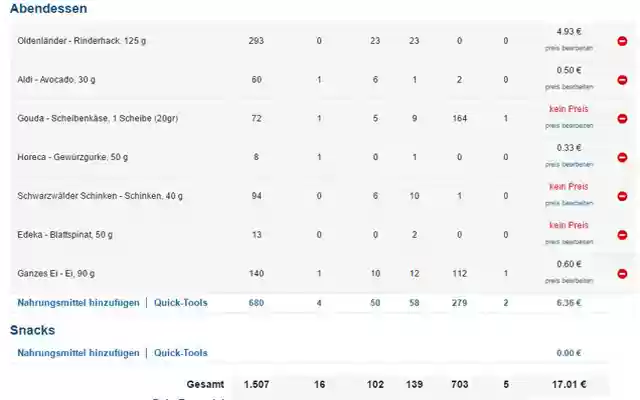 myfitnesspal Lebensmittelkosten from Chrome web store to be run with OffiDocs Chromium online myfitnesspal Lebensmittelkosten from Chrome web store to be run with OffiDocs Chromium online