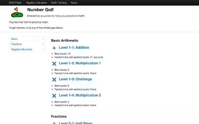 Number Golf from Chrome web store to be run with OffiDocs Chromium online Number Golf from Chrome web store to be run with OffiDocs Chromium online
