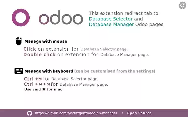Odoo Manager Database from Chrome web store to be run with OffiDocs Chromium online Odoo Manager Database from Chrome web store to be run with OffiDocs Chromium online