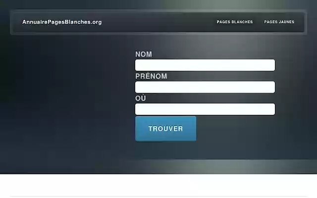 Pages Blanches from Chrome web store to be run with OffiDocs Chromium online Pages Blanches from Chrome web store to be run with OffiDocs Chromium online