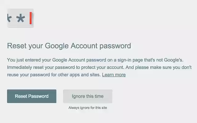 Password Alert from Chrome web store to be run with OffiDocs Chromium online Password Alert from Chrome web store to be run with OffiDocs Chromium online