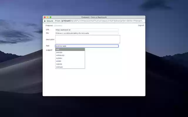 Pinboard++ from Chrome web store to be run with OffiDocs Chromium online Pinboard++ from Chrome web store to be run with OffiDocs Chromium online
