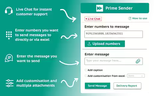 Prime Sender Free AI Web Message Sender from Chrome web store to be run with OffiDocs Chromium online Prime Sender Free AI Web Message Sender from Chrome web store to be run with OffiDocs Chromium online