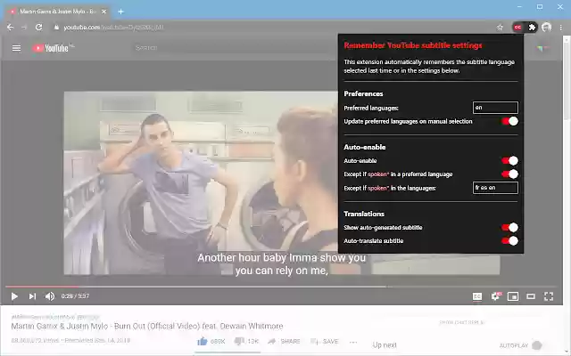 Remember subtitle settings for YouTube™ from Chrome web store to be run with OffiDocs Chromium online Remember subtitle settings for YouTube™ from Chrome web store to be run with OffiDocs Chromium online
