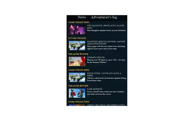 RuneScapeNews from Chrome web store to be run with OffiDocs Chromium online RuneScapeNews from Chrome web store to be run with OffiDocs Chromium online