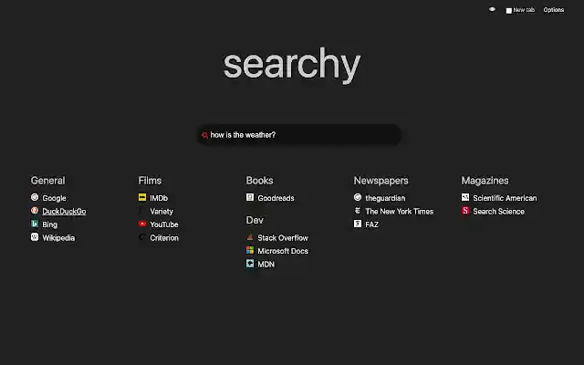 Searchy Start from Chrome web store to be run with OffiDocs Chromium online Searchy Start from Chrome web store to be run with OffiDocs Chromium online