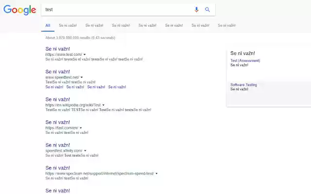 Se ni važn from Chrome web store to be run with OffiDocs Chromium online Se ni važn from Chrome web store to be run with OffiDocs Chromium online