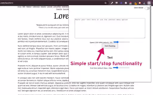 SpeedRead from Chrome web store to be run with OffiDocs Chromium online SpeedRead from Chrome web store to be run with OffiDocs Chromium online