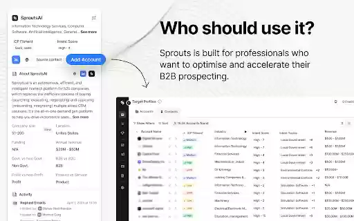 Sprouts B2B Contact Info Finder from Chrome web store to be run with OffiDocs Chromium online Sprouts B2B Contact Info Finder from Chrome web store to be run with OffiDocs Chromium online
