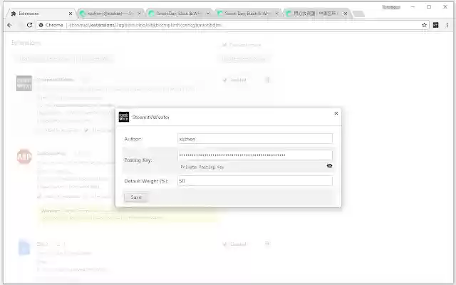 SteemitVWVoter from Chrome web store to be run with OffiDocs Chromium online SteemitVWVoter from Chrome web store to be run with OffiDocs Chromium online