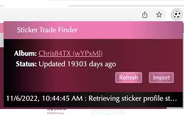 Sticker Trade Helper Extension from Chrome web store to be run with OffiDocs Chromium online Sticker Trade Helper Extension from Chrome web store to be run with OffiDocs Chromium online